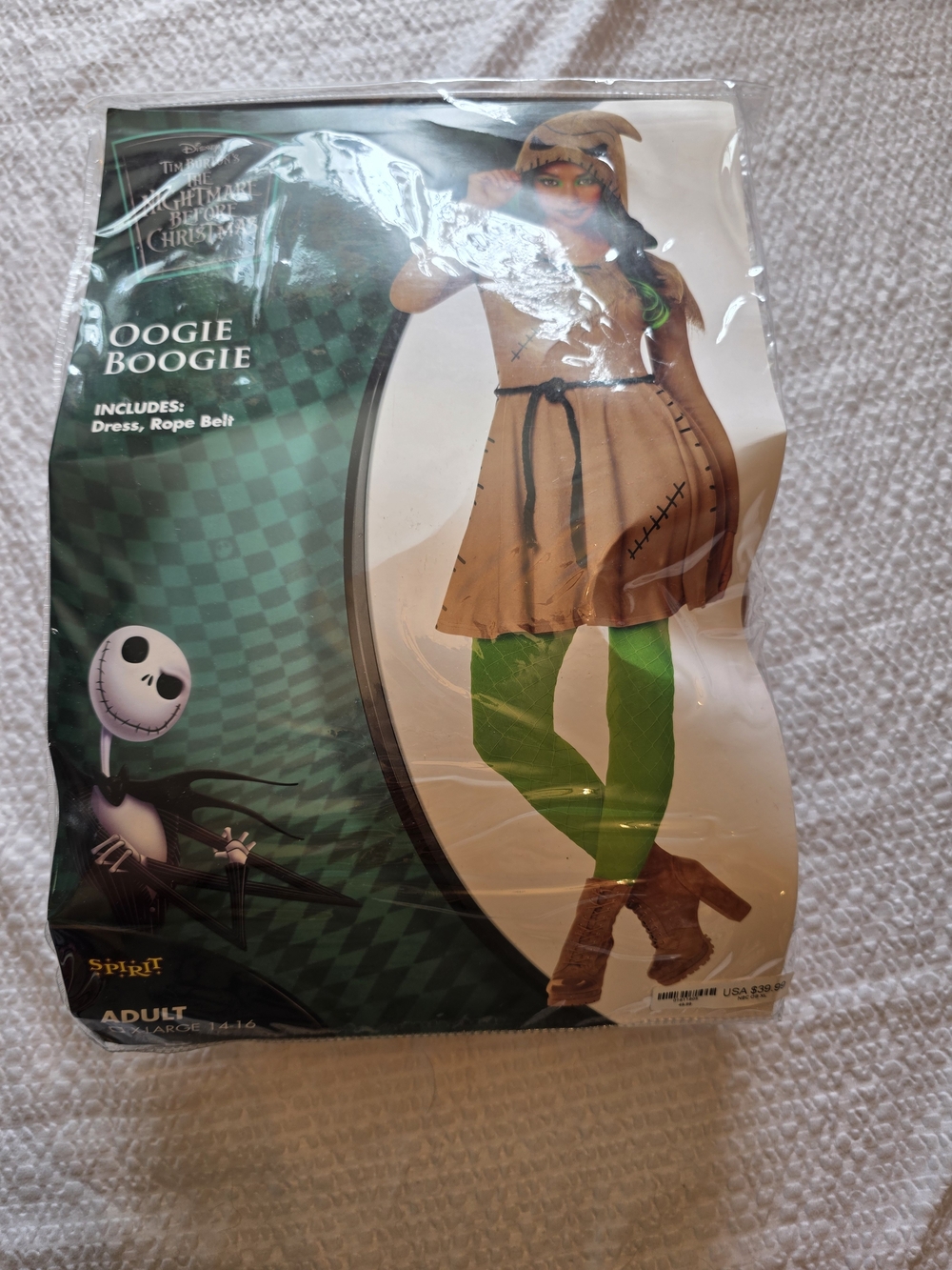 Spirit Oogie Boogie Costume in Brown and Green Xl
